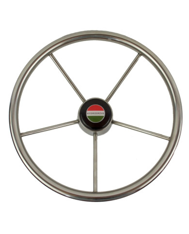 Hydrodrive Steering Wheel 5 Spokes 37 cm Diameter in Stainless Steel